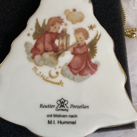 Reutter Christmas Ornament NIB Hummel Angel With Candle Lantern Porcelain Tree - Picture 6 of 6